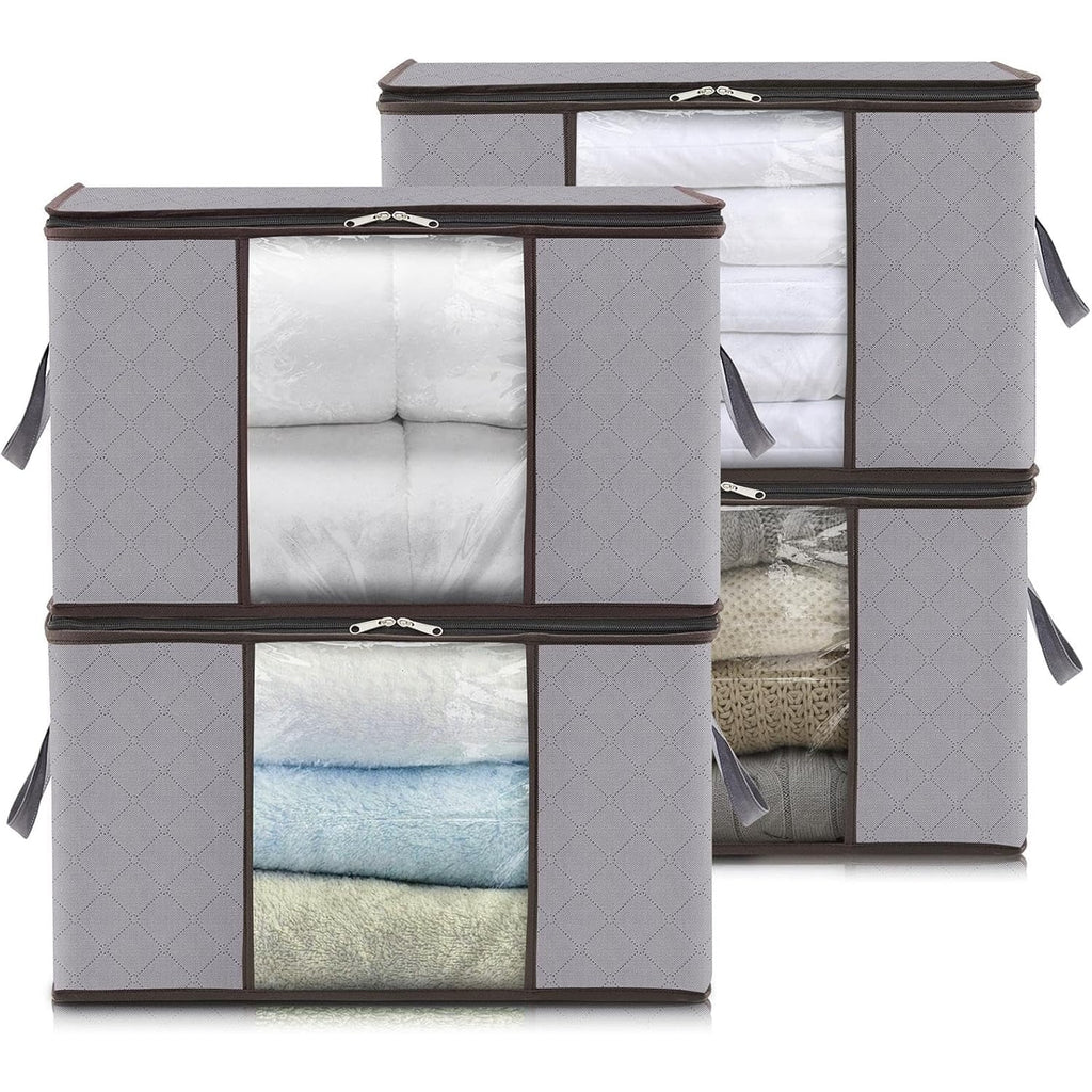 Closet Storage Organizer with Clear Window Foldable Fabric Clothes Bags - Image 13