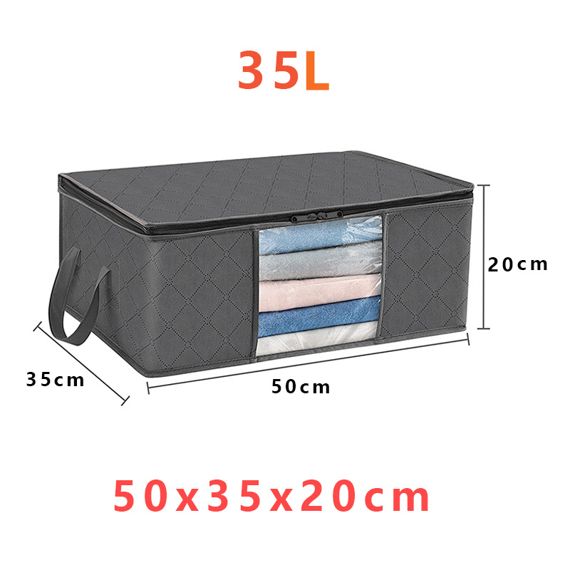 Closet Storage Organizer with Clear Window Foldable Fabric Clothes Bags - Image 17