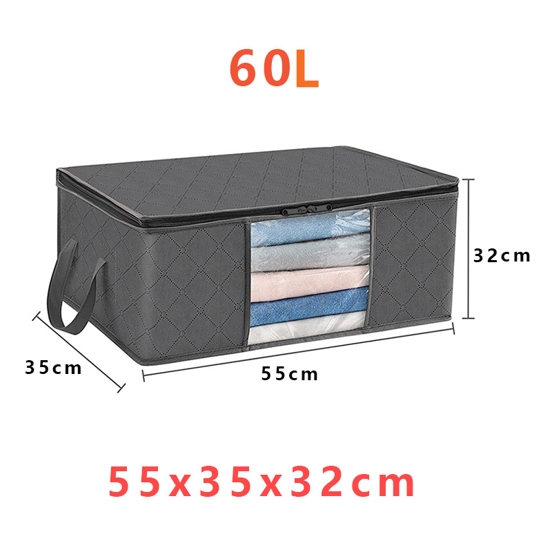 Closet Storage Organizer with Clear Window Foldable Fabric Clothes Bags - Image 19