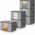 Closet Storage Organizer with Clear Window Foldable Fabric Clothes Bags - Image 5