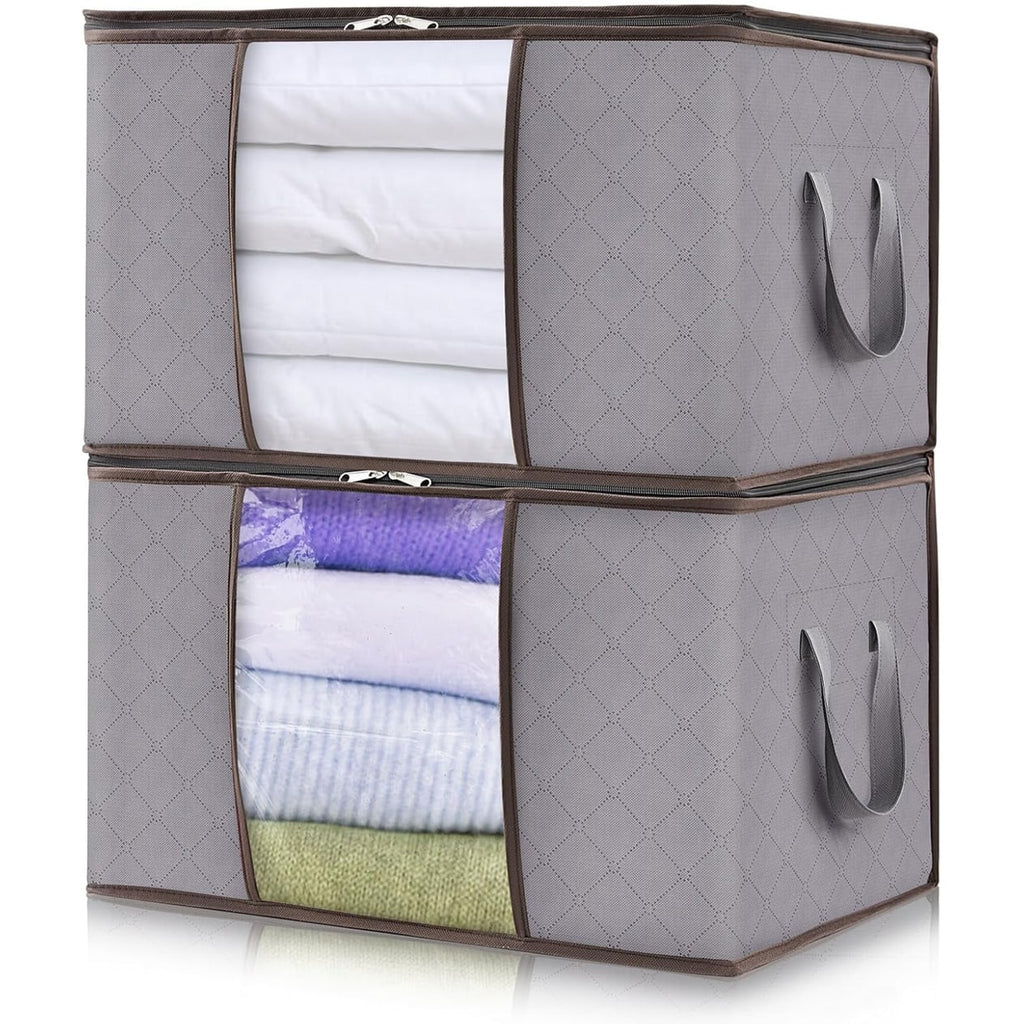 Closet Storage Organizer with Clear Window Foldable Fabric Clothes Bags - Image 9