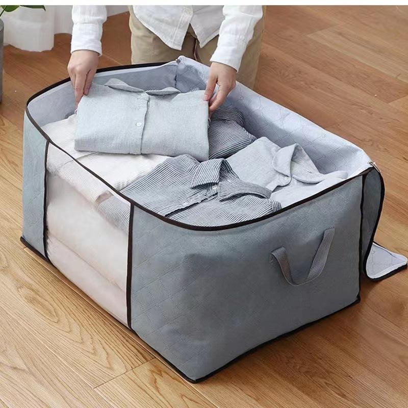 Clothes Storage Bins with Clear Window Foldable Fabric Organizer Bags with Handles - Image 9