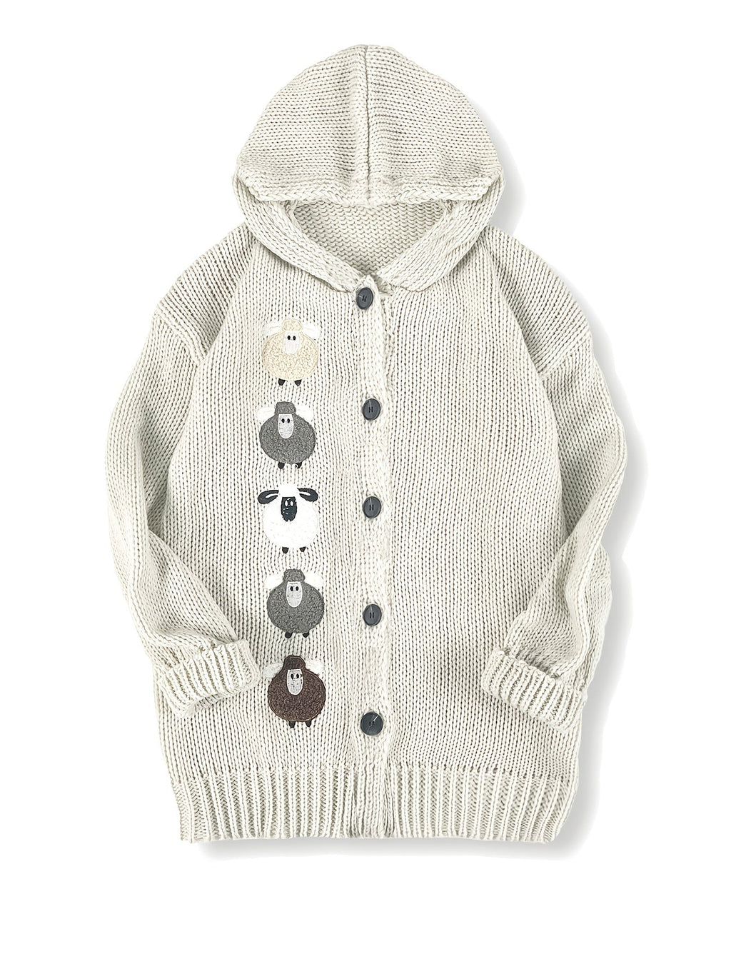 Women's Hooded Chunky Knit Cardigan