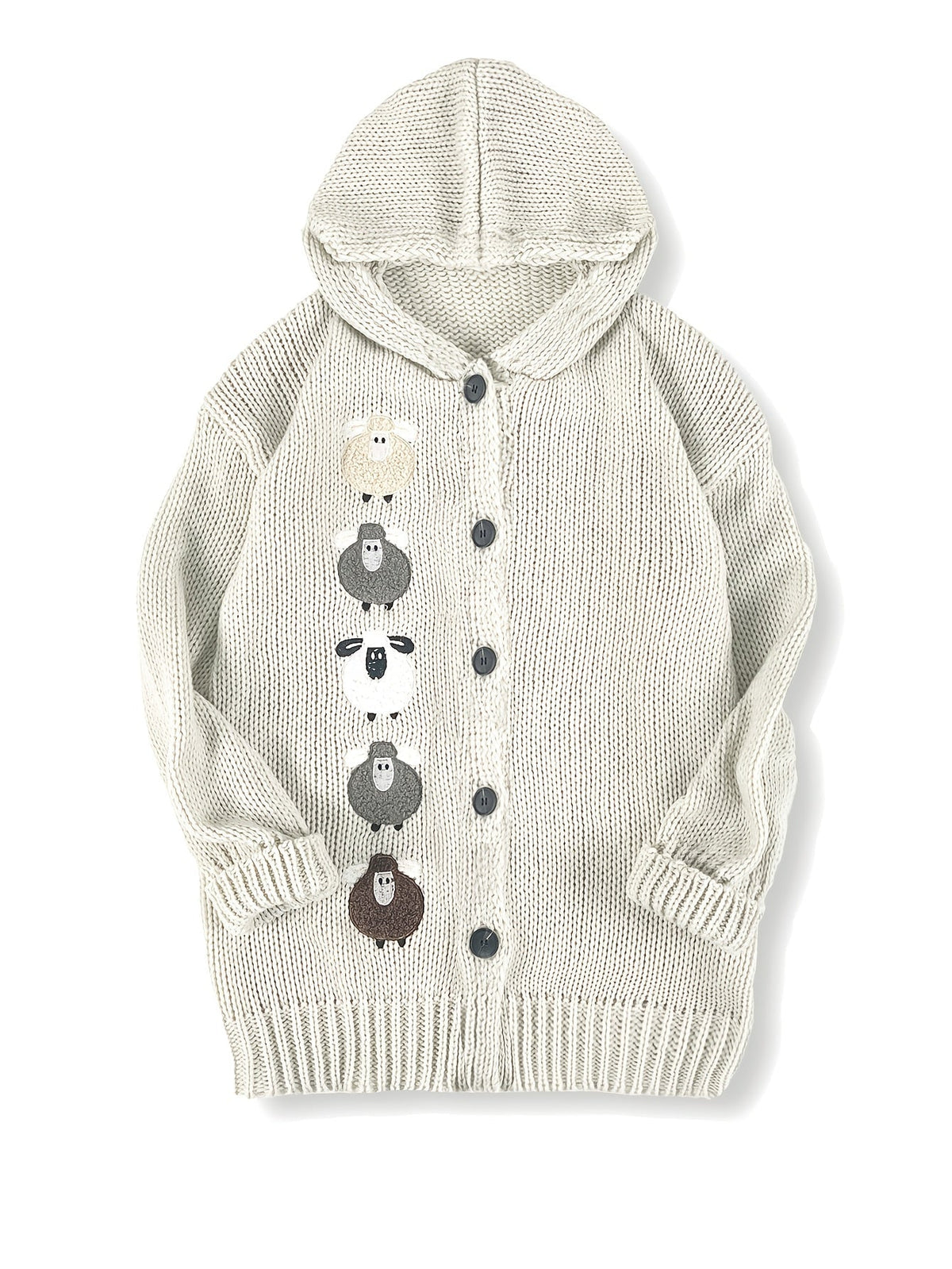 Women's Hooded Chunky Knit Cardigan