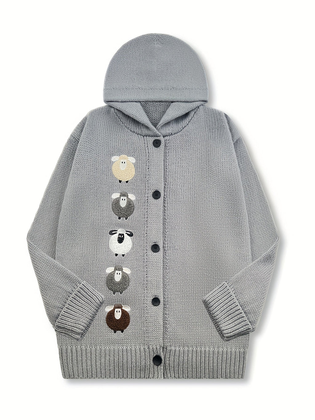 Women's Hooded Chunky Knit Cardigan