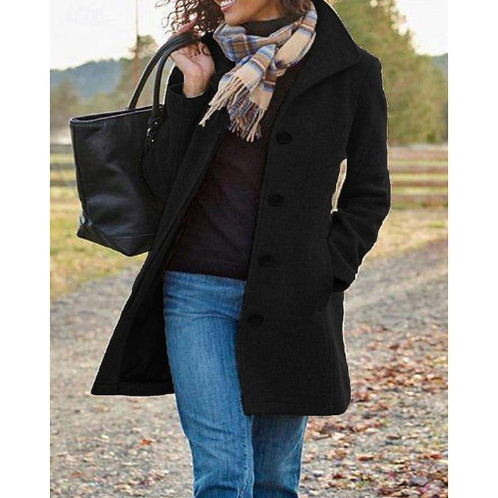 Women's Mid Length Button Front Coat