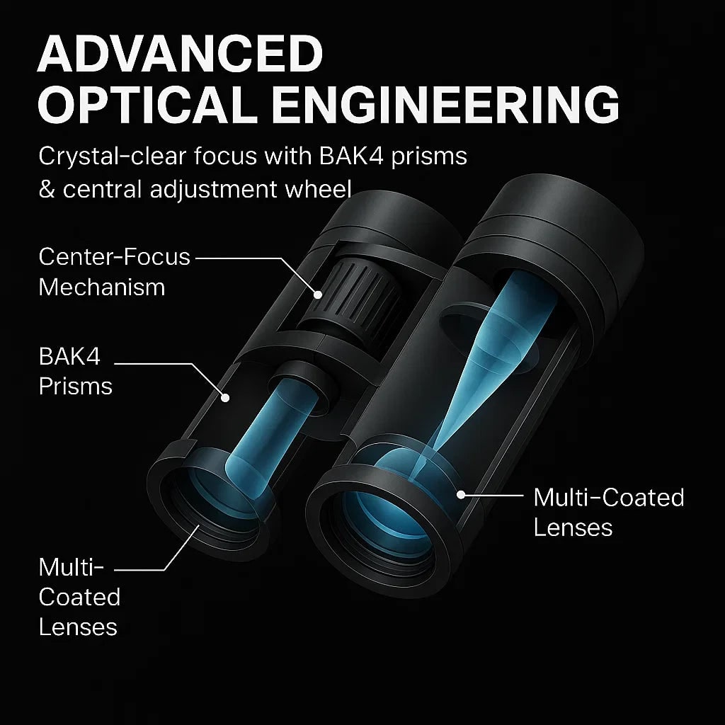 Compact Folding Binoculars 40x22 with Wide Field View and Water Resistant - Image 5