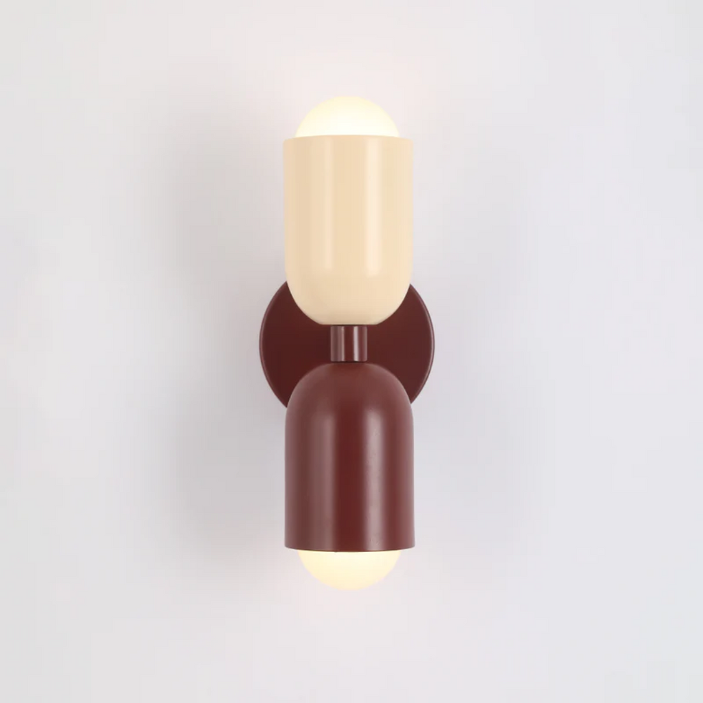 Contemporary Wall Sconce Light with Dual Up and Down LED Lighting and Color-Blocked Design - Image 5