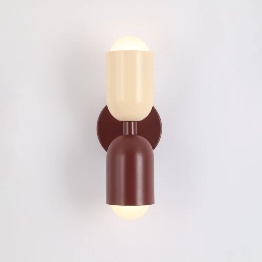 Contemporary Wall Sconce Light with Dual Up and Down LED Lighting and Color-Blocked Design - Image 5