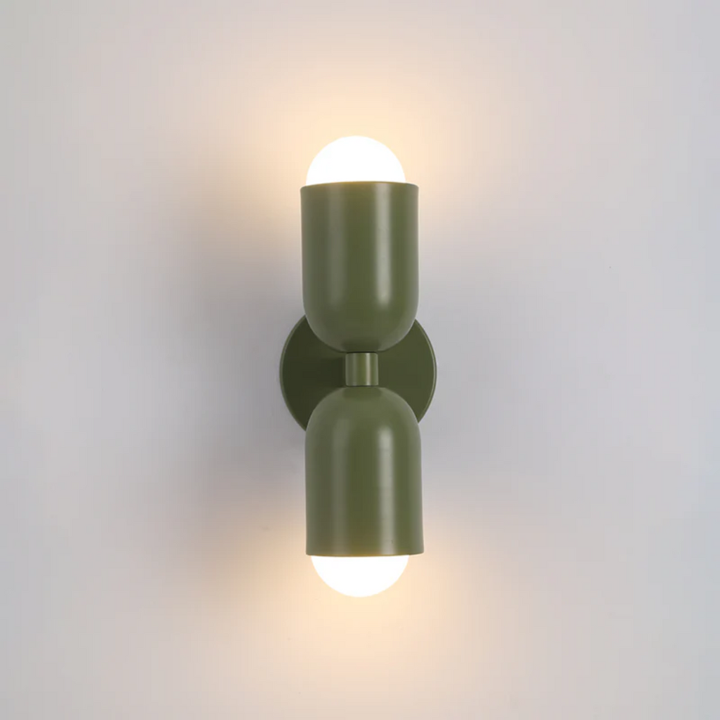 Contemporary Wall Sconce Light with Dual Up and Down LED Lighting and Color-Blocked Design - Image 9