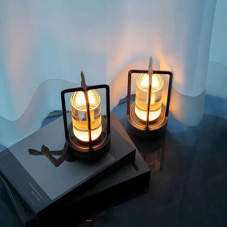 Cordless Rechargeable LED Table Lamp with Portable Lantern Design and Touch Control - Image 3