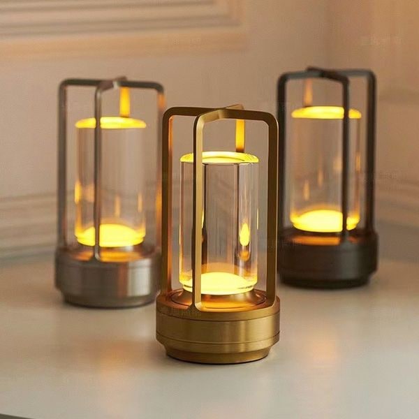 Cordless Rechargeable LED Table Lamp with Portable Lantern Design and Touch Control - Image 6