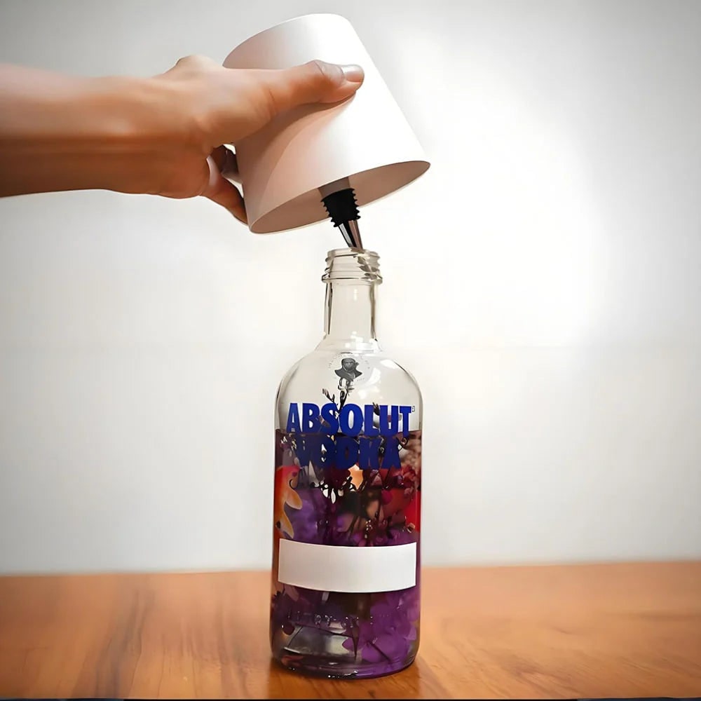 Cordless Rechargeable Table Lamp with Bottle Stopper Base and Dimmable LED Light - Image 10