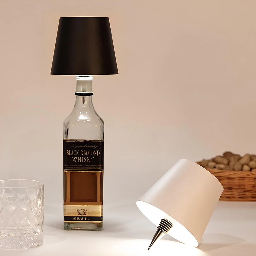Cordless Rechargeable Table Lamp with Bottle Stopper Base and Dimmable LED Light - Image 5