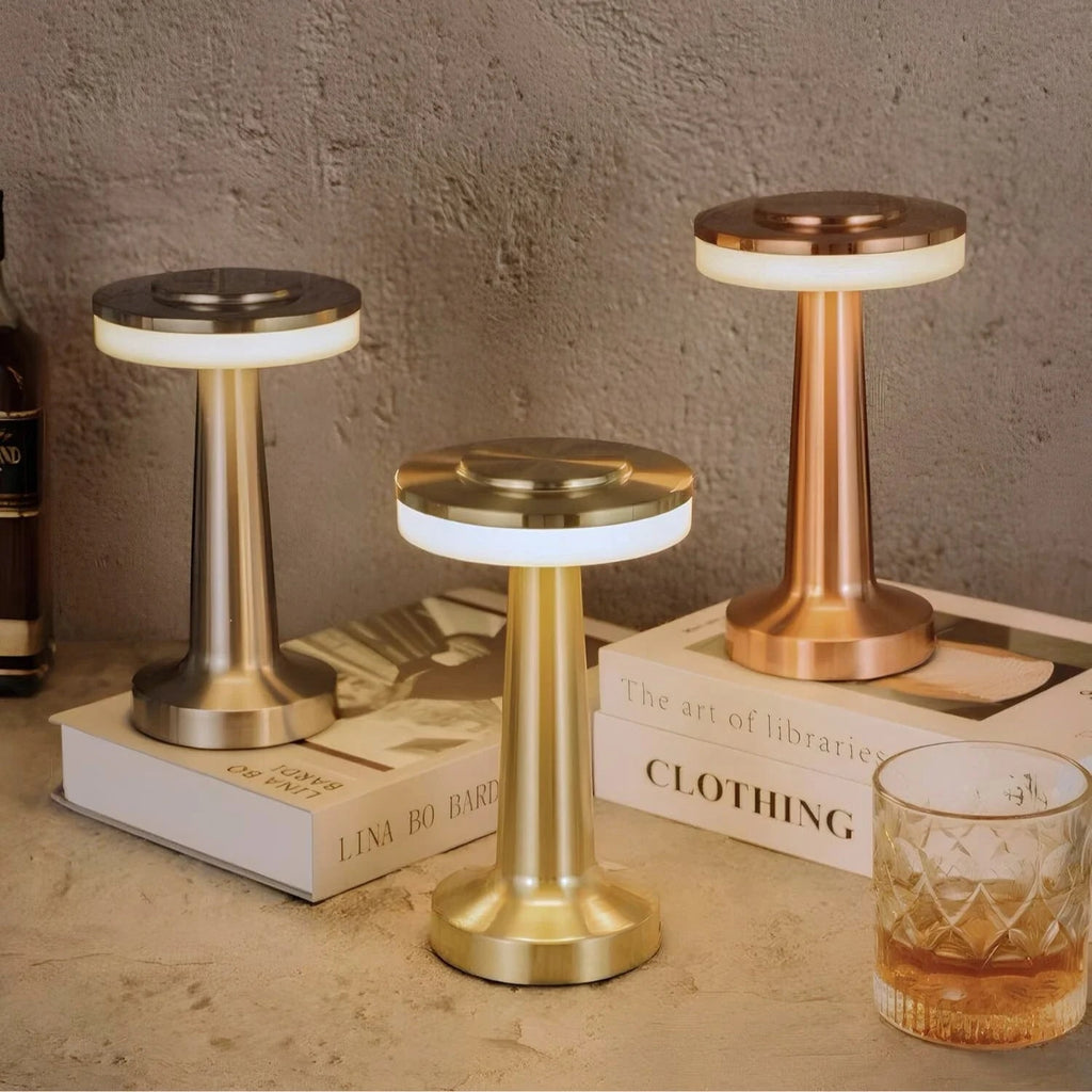 Cordless Table Lamp with Rechargeable Battery LED Light and Portable Metallic Design - Image 14
