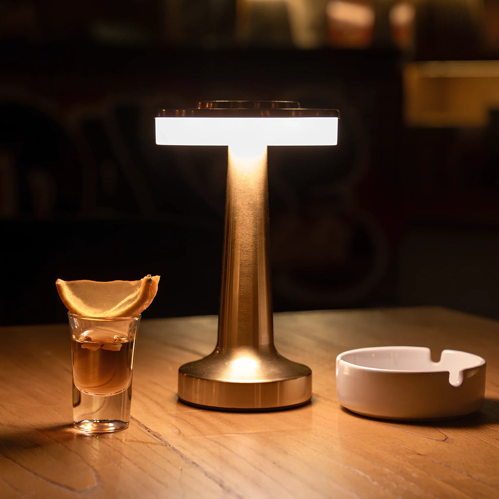 Cordless Table Lamp with Rechargeable Battery LED Light and Portable Metallic Design - Image 15