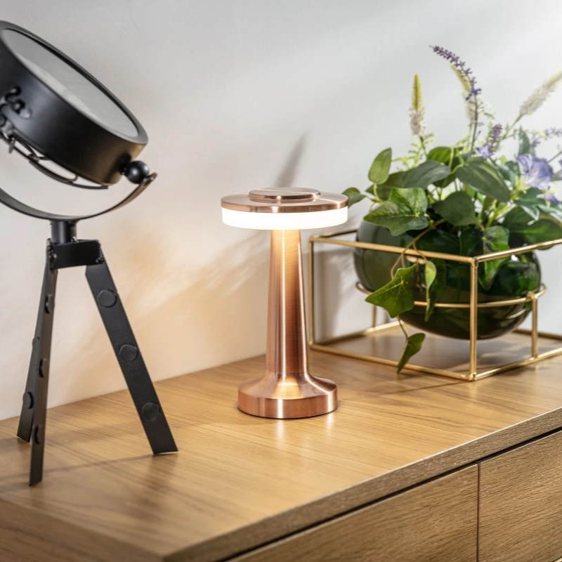 Cordless Table Lamp with Rechargeable Battery LED Light and Portable Metallic Design - Image 16