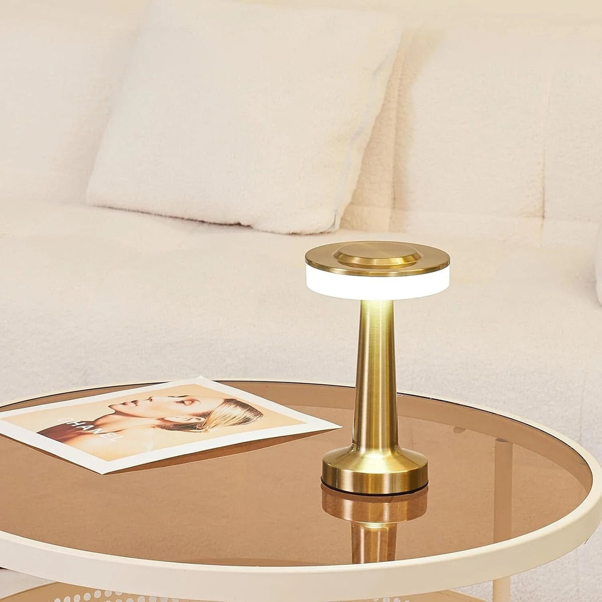 Cordless Table Lamp with Rechargeable Battery LED Light and Portable Metallic Design - Image 18