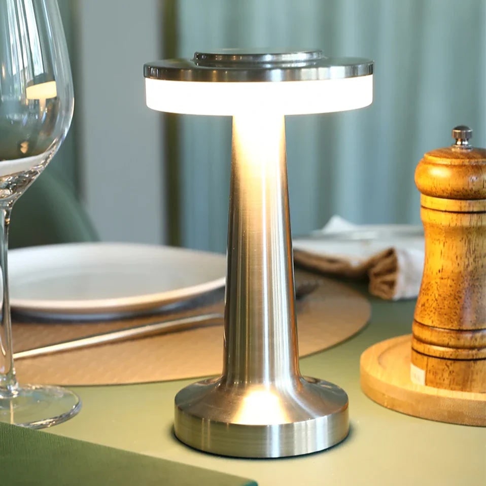 Cordless Table Lamp with Rechargeable Battery LED Light and Portable Metallic Design - Image 19