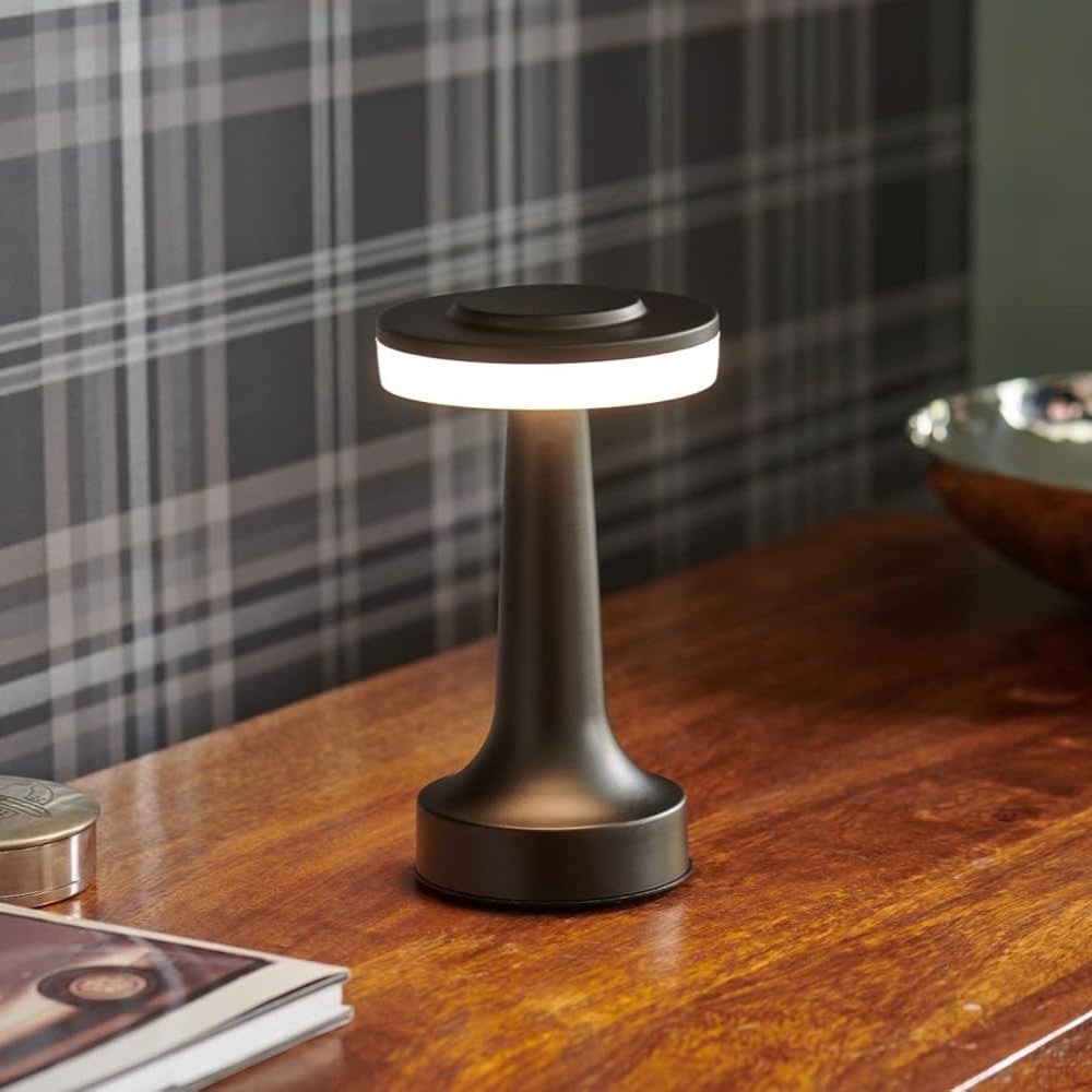 Cordless Table Lamp with Rechargeable Battery LED Light and Portable Metallic Design - Image 7