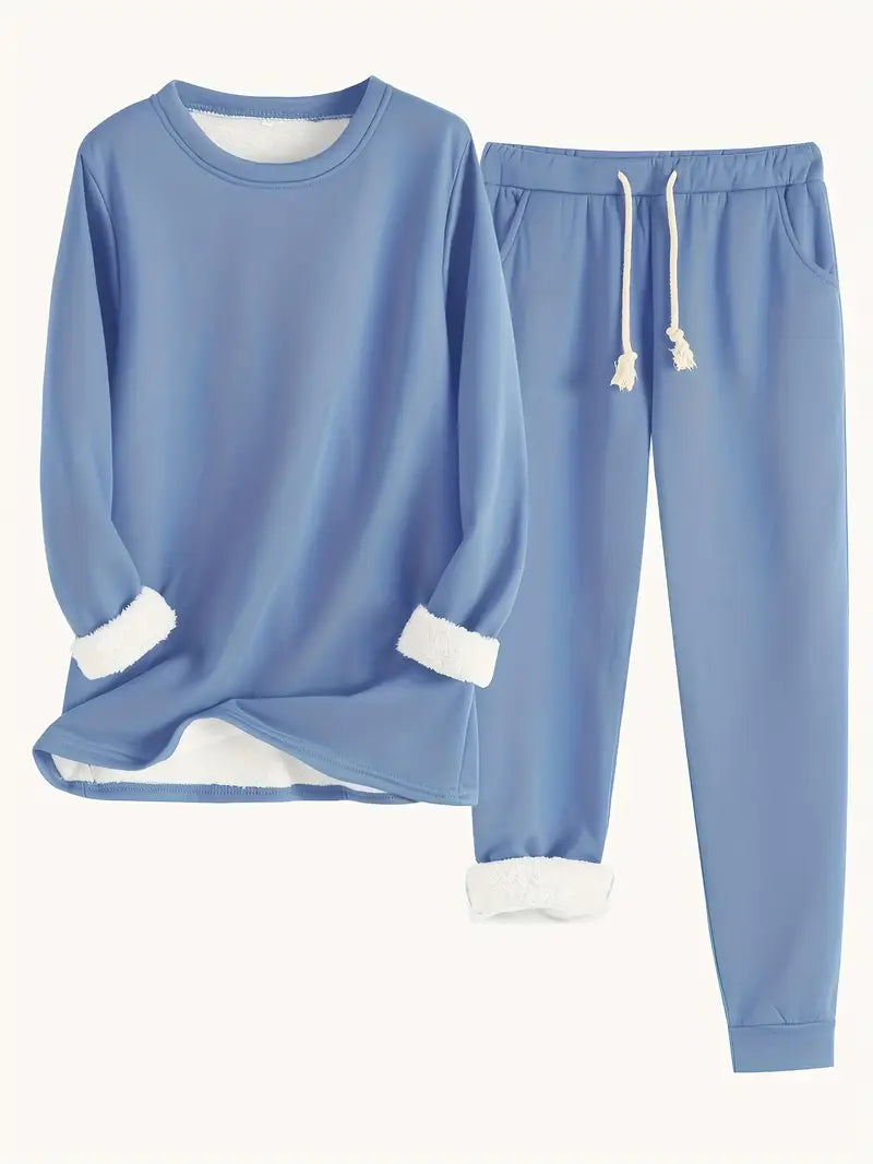 Conjunto de ropa de estar por casa para mujer con pantalones jogger