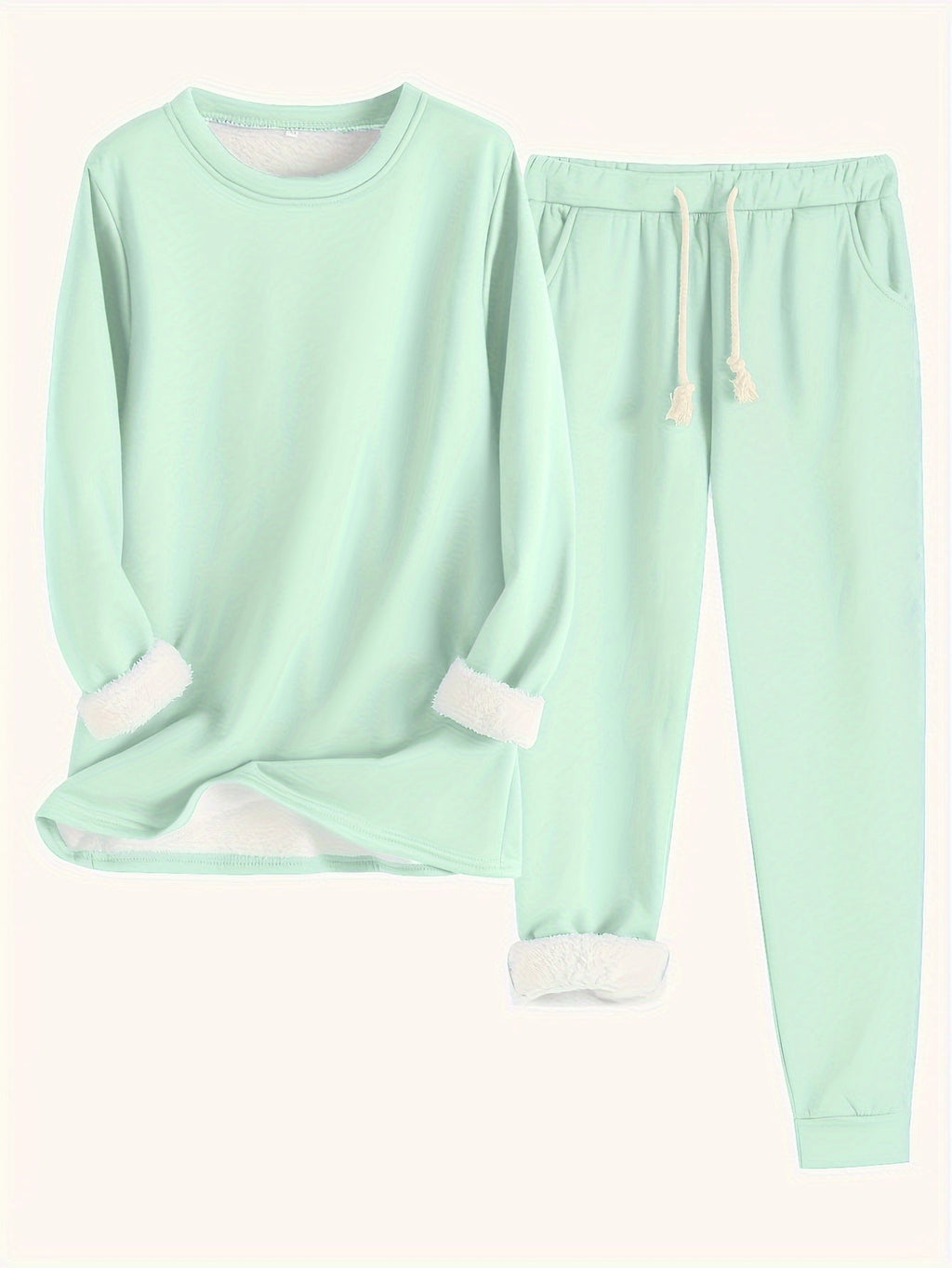 Conjunto de ropa de estar por casa para mujer con pantalones jogger