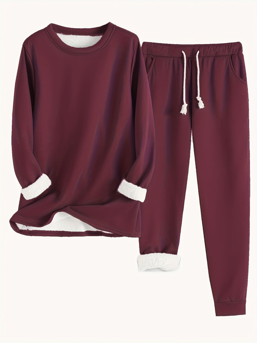 Conjunto de ropa de estar por casa para mujer con pantalones jogger