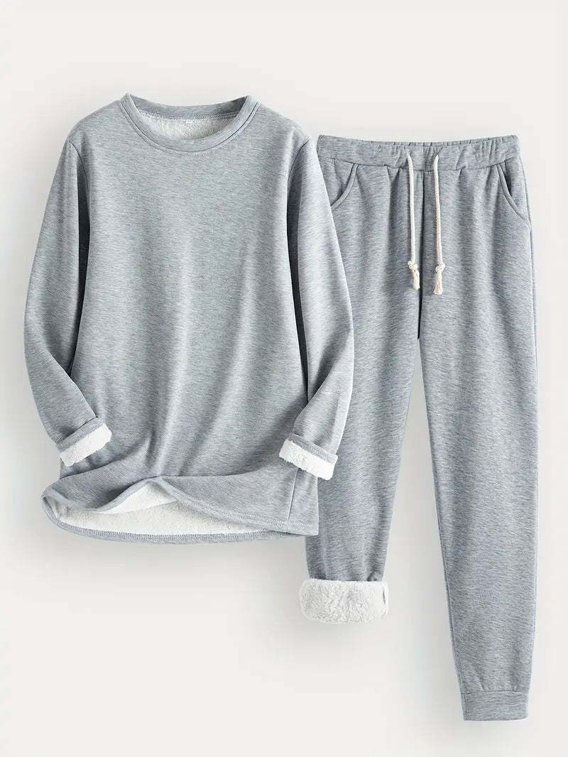 Conjunto de ropa de estar por casa para mujer con pantalones jogger