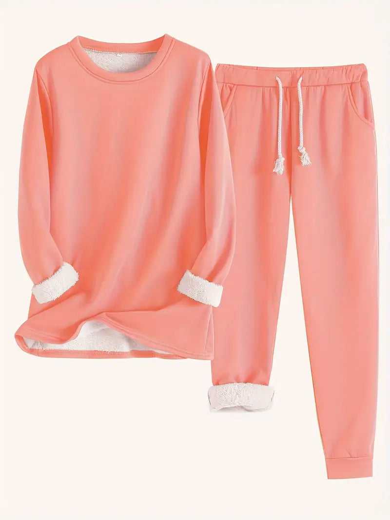 Conjunto de ropa de estar por casa para mujer con pantalones jogger