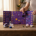 Crystal Advent Calendar with Polished Points and Carved Gemstone Figurines 24-Day Countdown Box - Image 1