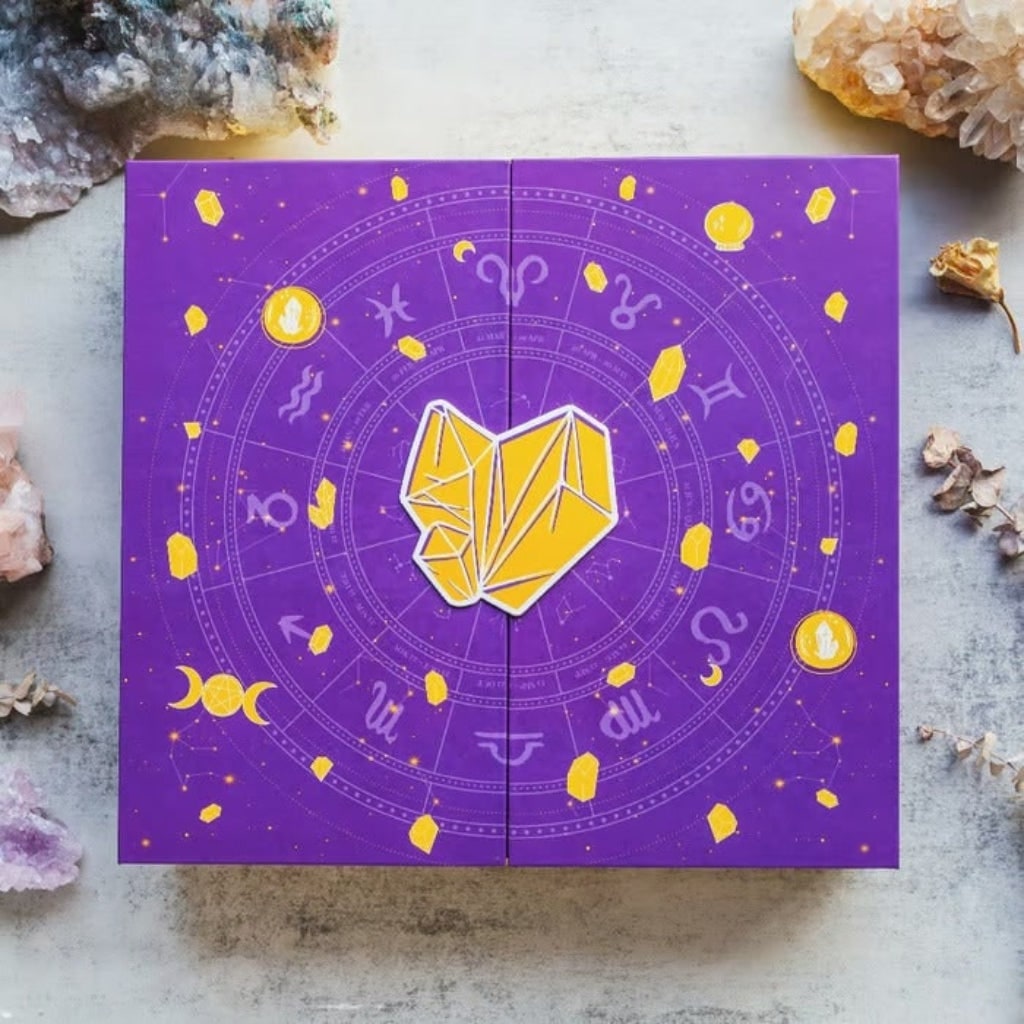 Crystal Advent Calendar with Polished Points and Carved Gemstone Figurines 24-Day Countdown Box - Image 5