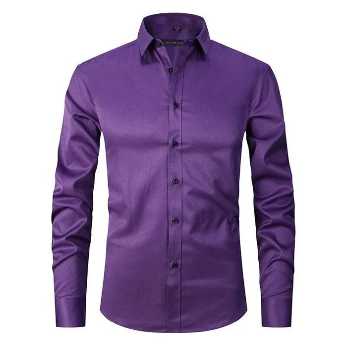 Men's Stretch Business Shirt with Long Sleeves