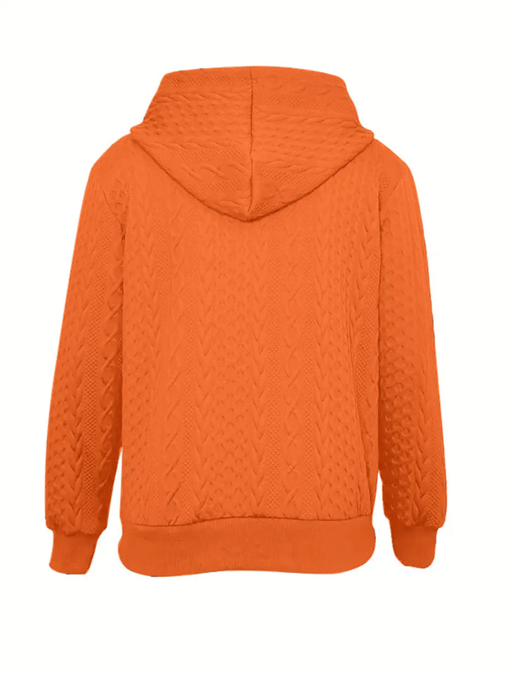 Women's Jacquard Hooded Zip Jacket