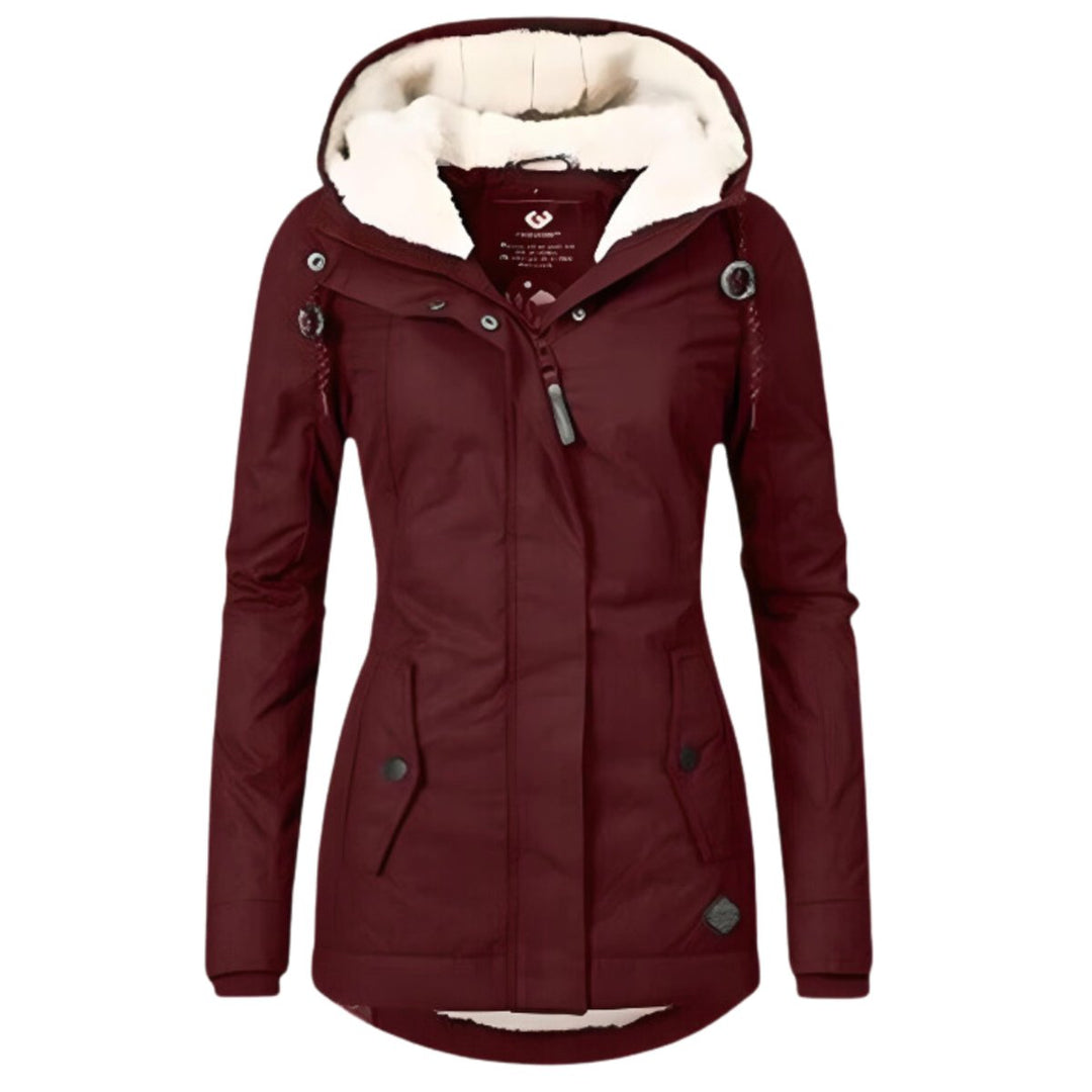 Women's Hooded Parka with Sherpa Lining