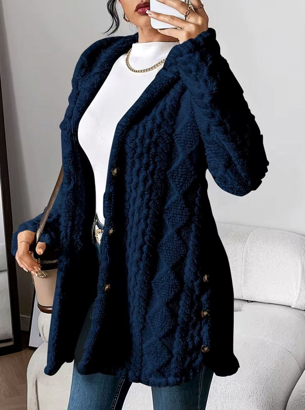 Women's Hooded Textured Transitional Jacket