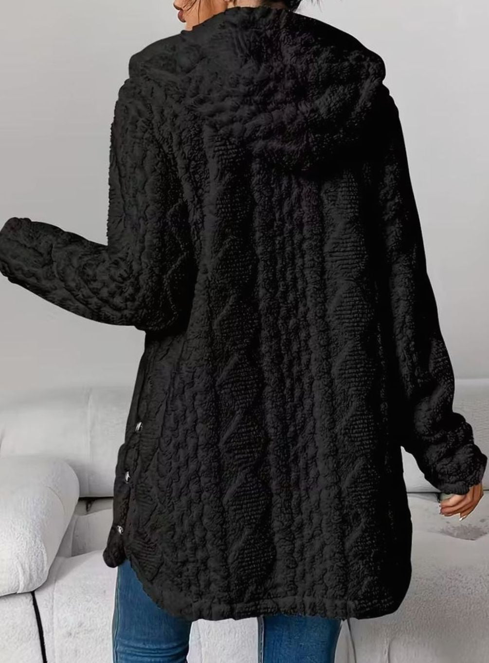 Women's Hooded Textured Transitional Jacket