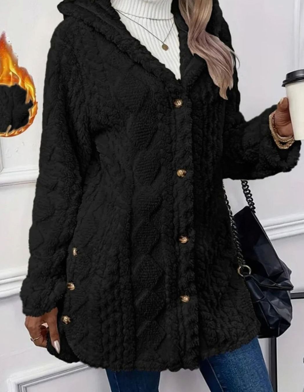 Women's Hooded Textured Transitional Jacket
