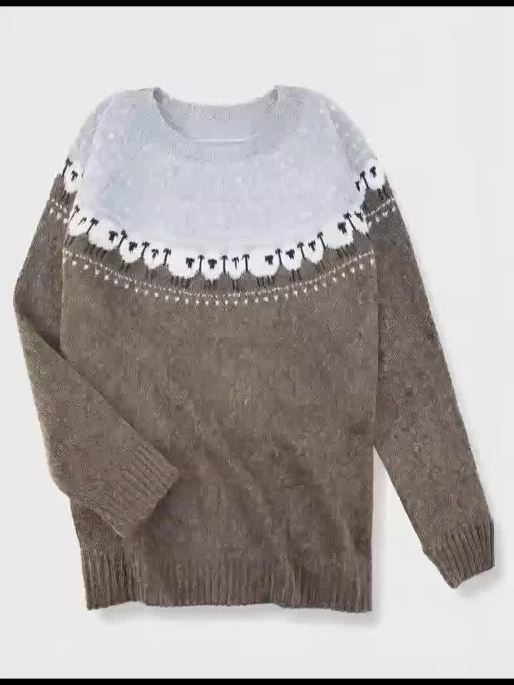 Women's Chunky Knit Jacquard Jumper