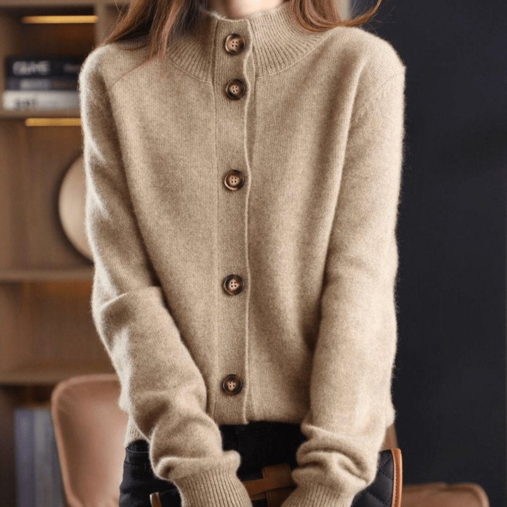 Women's Cashmere Blend Knitted Cardigan