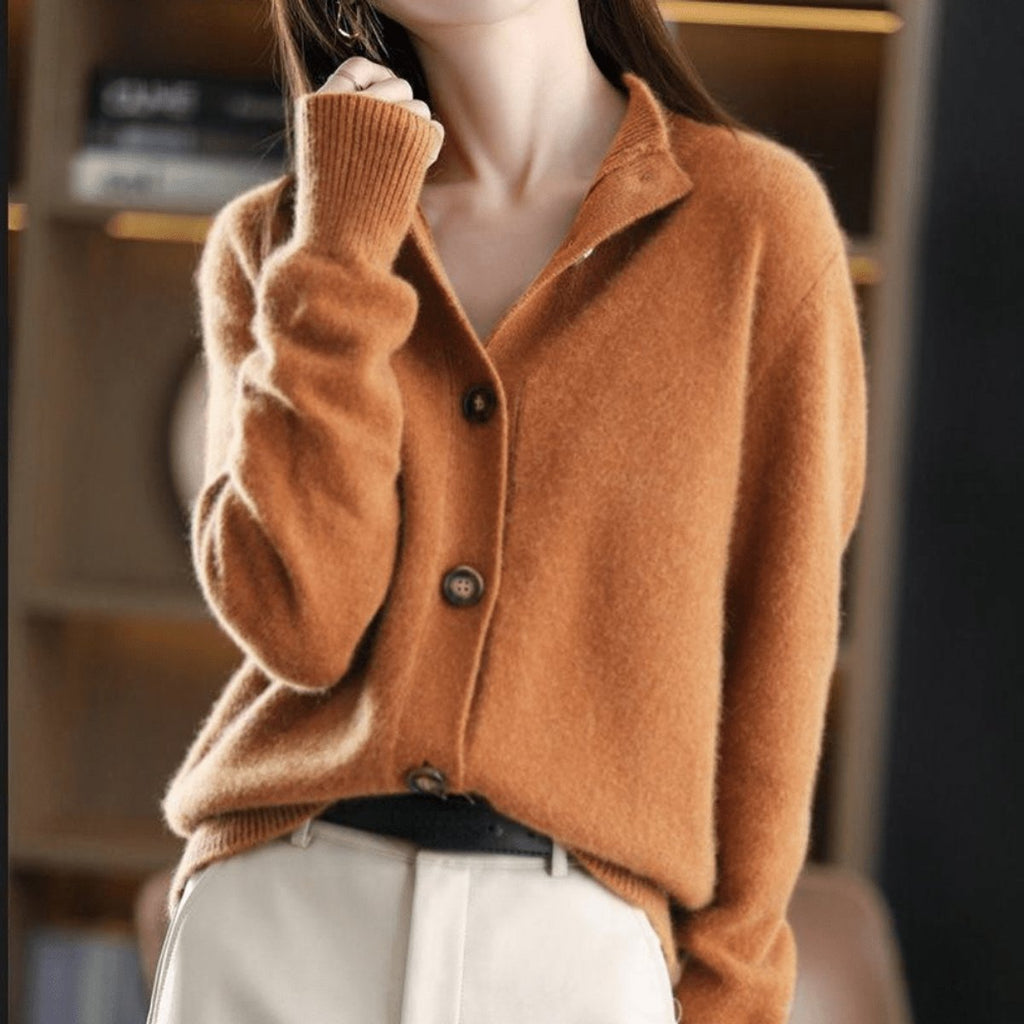 Women's Cashmere Blend Knitted Cardigan