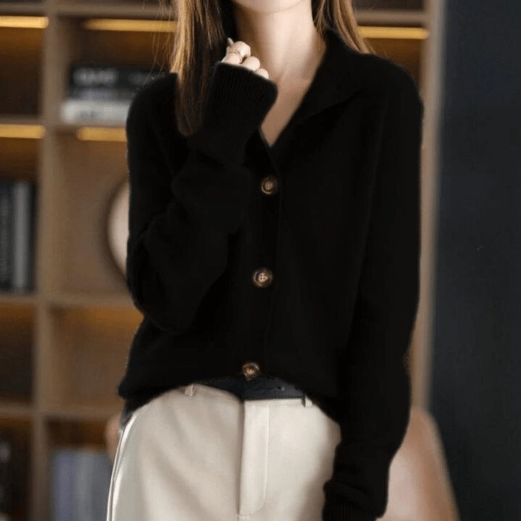 Women's Cashmere Blend Knitted Cardigan