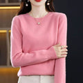 Maglione da donna lavorato a maglia con scollo rotondo