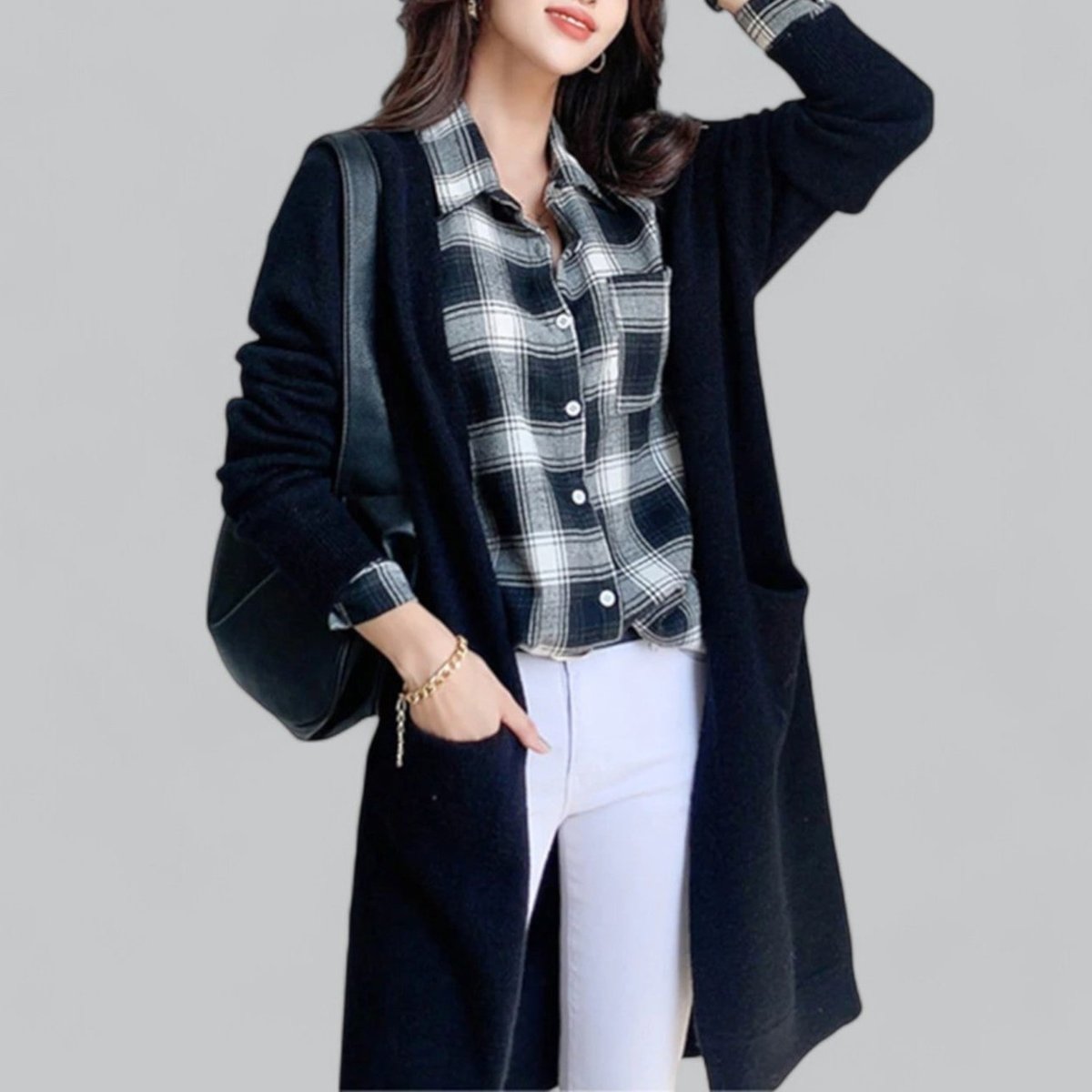 Women's Long Oversized Cashmere Cardigan