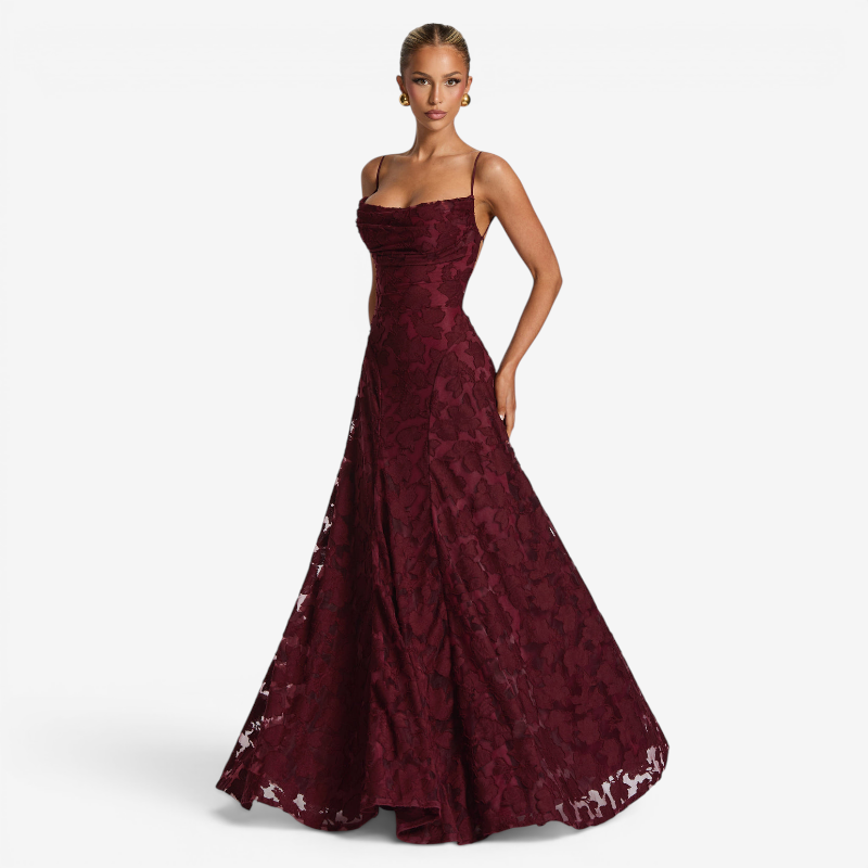 Women's Square Neck Backless Maxi Dress