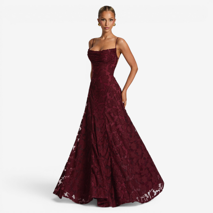 Women's Square Neck Backless Maxi Dress