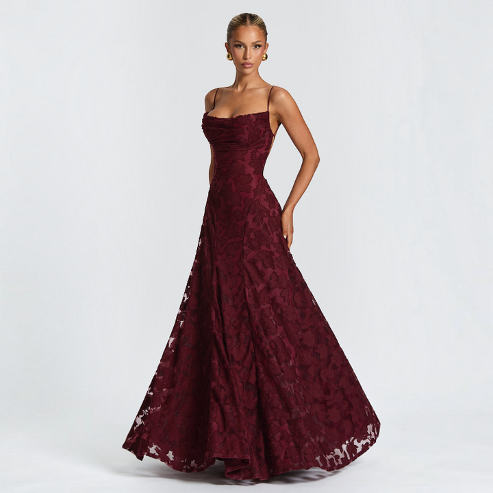 Women's Square Neck Backless Maxi Dress