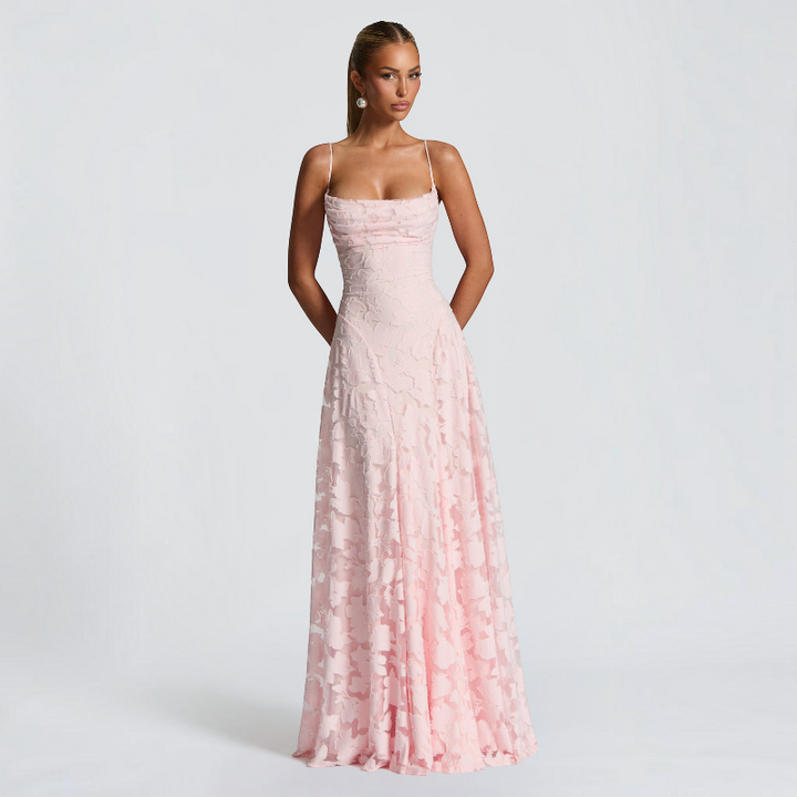 Women's Square Neck Backless Maxi Dress