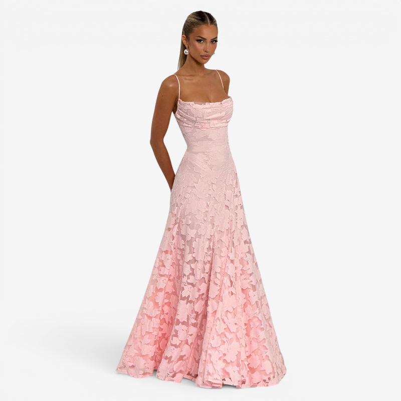 Women's Square Neck Backless Maxi Dress