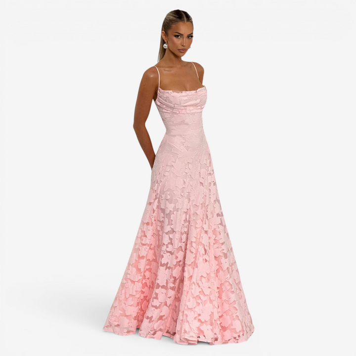 Women's Square Neck Backless Maxi Dress