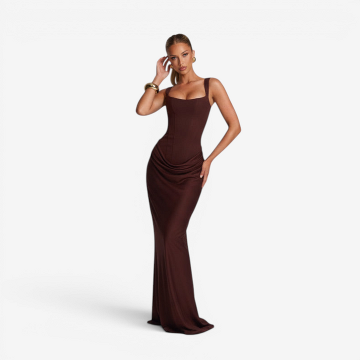 Women’s Square Neck Bodycon Maxi Dress